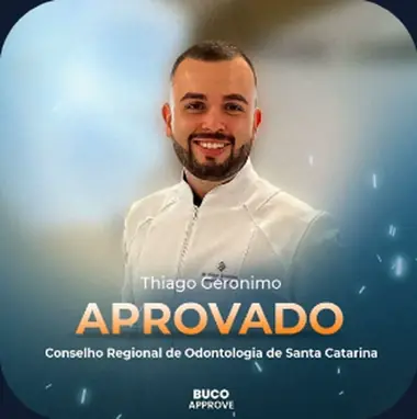 Thiago Geronimo, aprovado: Conselho Regional de Odontologia de Santa Catarina