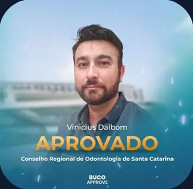Vinicius Dalbom, aprovado: Conselho Regional de Odontologia de Santa Catarina