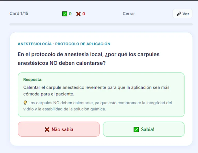 Flashcards de anestesiología