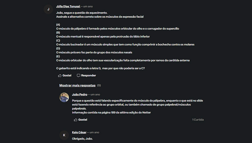 Conteúdos da plataforma do Buco Approve