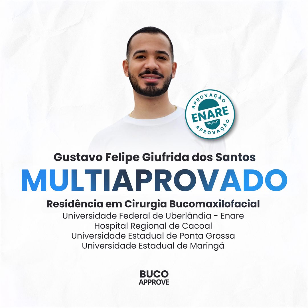 Gustavo, aprovado no ENARE
